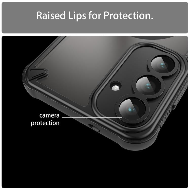 For Samsung Galaxy S25 FE 5G Armor Glaze MagSafe Magnetic Phone Case