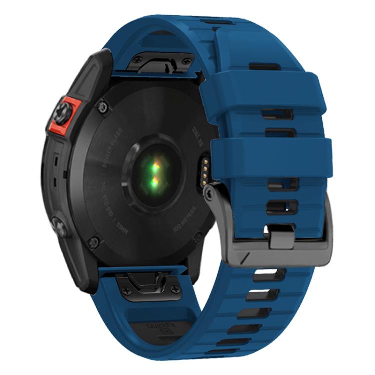 For Garmin 26mm Two Color Screw Buckle Quick Release Silicone Watch Band