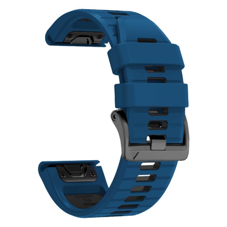 For Garmin 26mm Two Color Screw Buckle Quick Release Silicone Watch Band