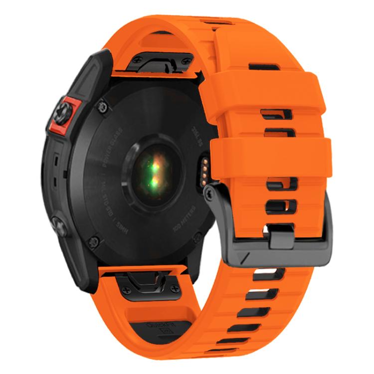 For Garmin 26mm Two Color Screw Buckle Quick Release Silicone Watch Band