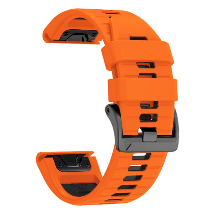 For Garmin 26mm Two Color Screw Buckle Quick Release Silicone Watch Band
