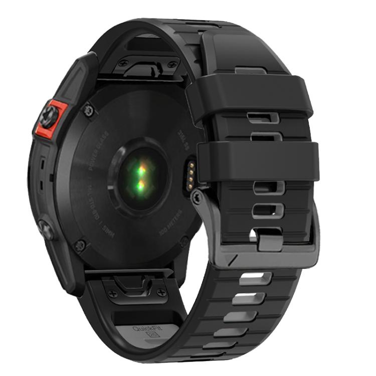 For Garmin 26mm Two Color Screw Buckle Quick Release Silicone Watch Band