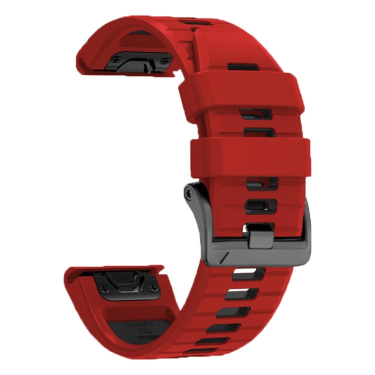 For Garmin 26mm Two Color Screw Buckle Quick Release Silicone Watch Band