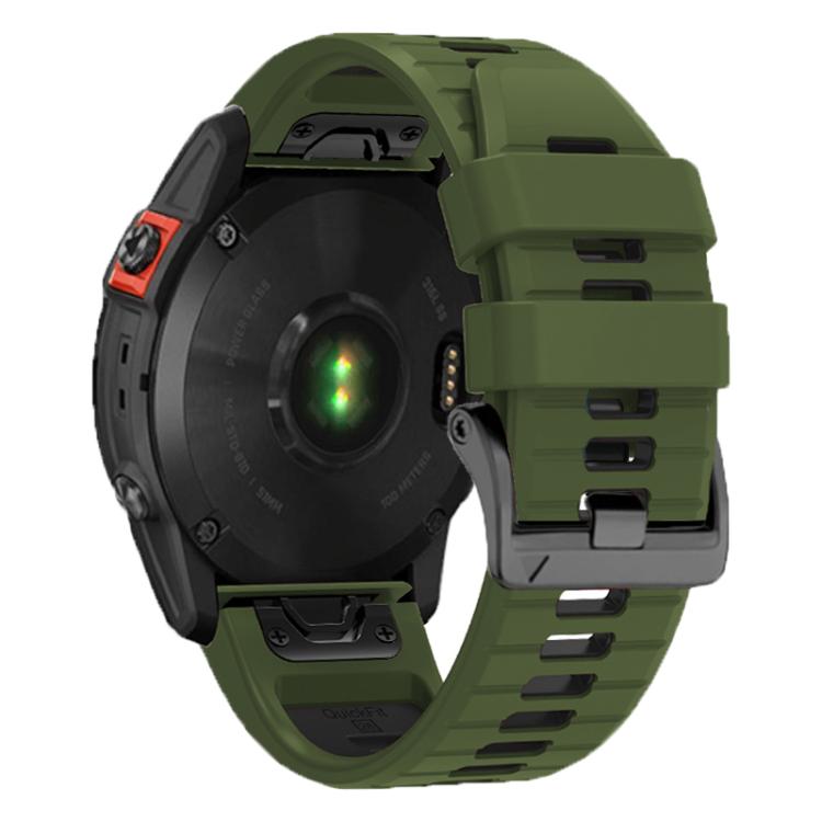 For Garmin 26mm Two Color Screw Buckle Quick Release Silicone Watch Band