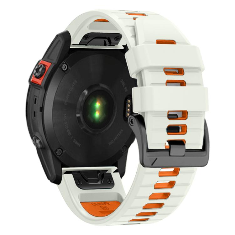 For Garmin 26mm Two Color Screw Buckle Quick Release Silicone Watch Band
