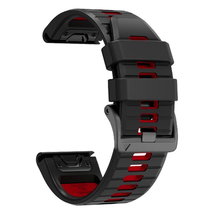 For Garmin 22mm Two Color Screw Buckle Quick Release Silicone Watch Band