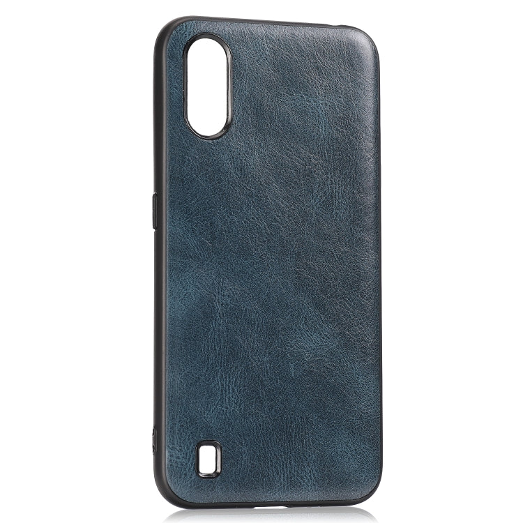 For Samsung Galaxy A01 / M01 Crazy Horse Textured Calfskin PU+PC+TPU Case