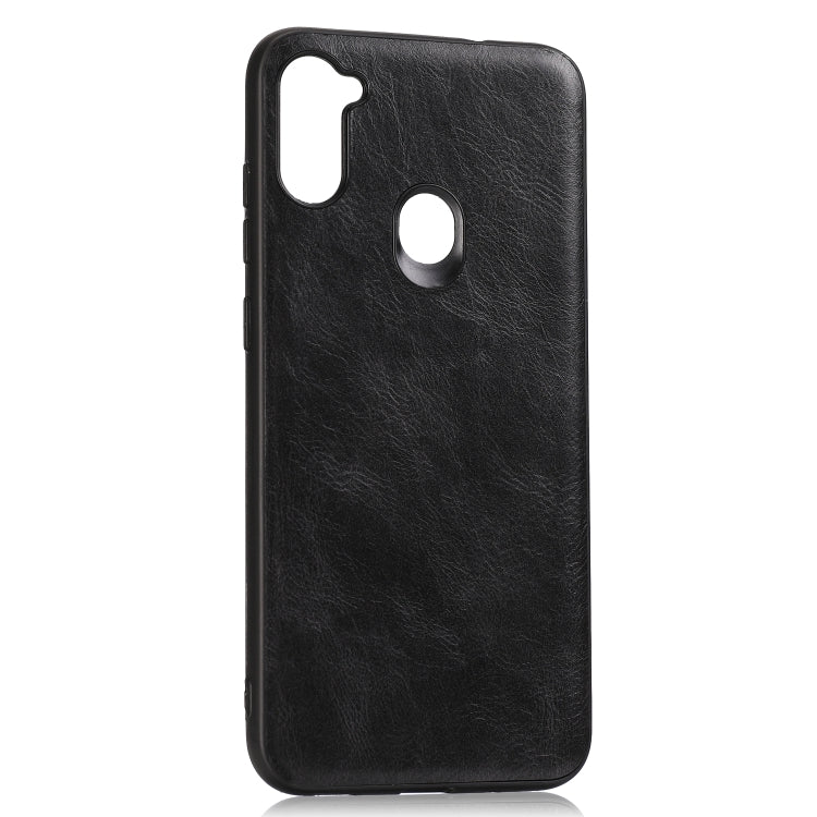 For Samsung Galaxy A11 / M11 Crazy Horse Textured Calfskin PU+PC+TPU Case