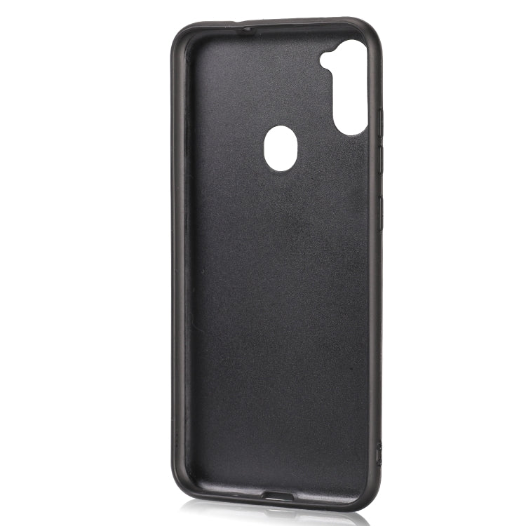 For Samsung Galaxy A11 / M11 Crazy Horse Textured Calfskin PU+PC+TPU Case