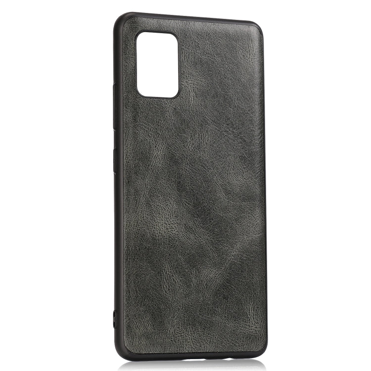 For Samsung Galaxy A31 Crazy Horse Textured Calfskin PU+PC+TPU Case