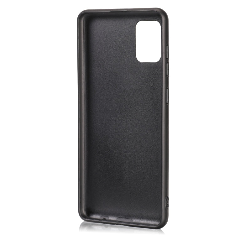 For Samsung Galaxy A31 Crazy Horse Textured Calfskin PU+PC+TPU Case
