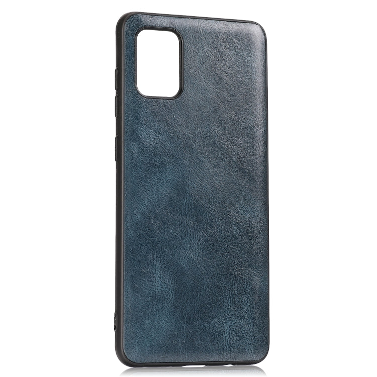 For Samsung Galaxy A31 Crazy Horse Textured Calfskin PU+PC+TPU Case