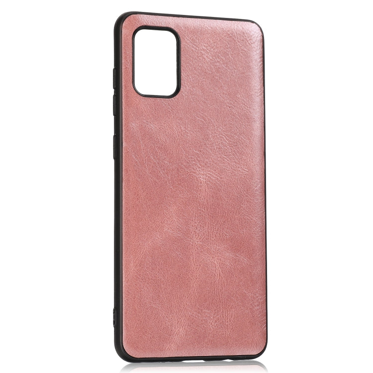 For Samsung Galaxy A31 Crazy Horse Textured Calfskin PU+PC+TPU Case