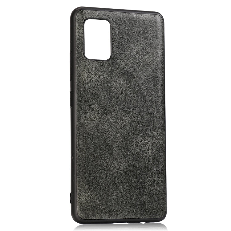 For Samsung Galaxy A51 5G Crazy Horse Textured Calfskin PU+PC+TPU Case