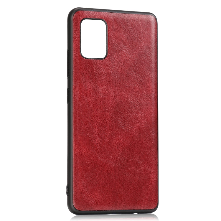 For Samsung Galaxy A51 5G Crazy Horse Textured Calfskin PU+PC+TPU Case
