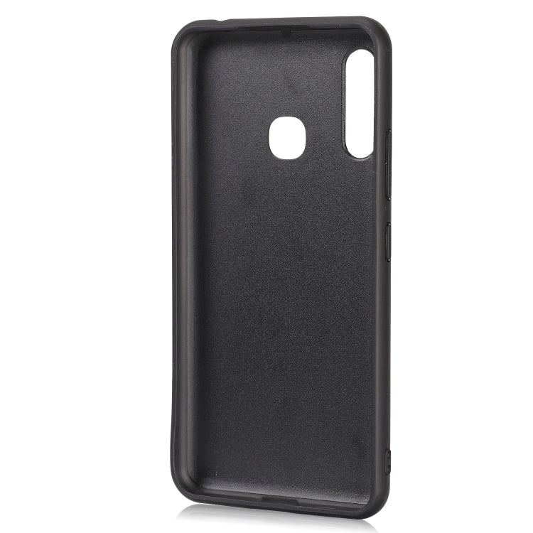 For Samsung Galaxy A70e Crazy Horse Textured Calfskin PU+PC+TPU Case