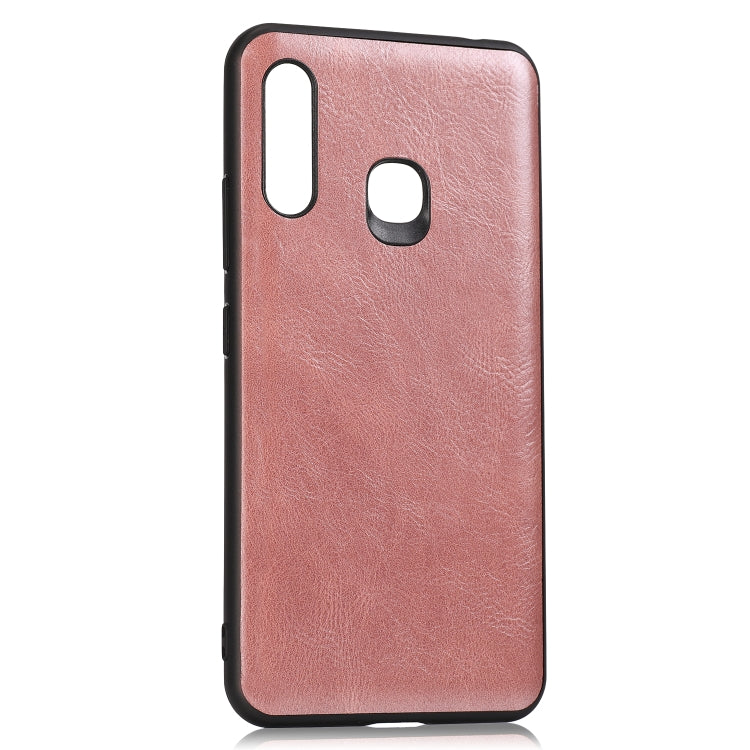 For Samsung Galaxy A70e Crazy Horse Textured Calfskin PU+PC+TPU Case
