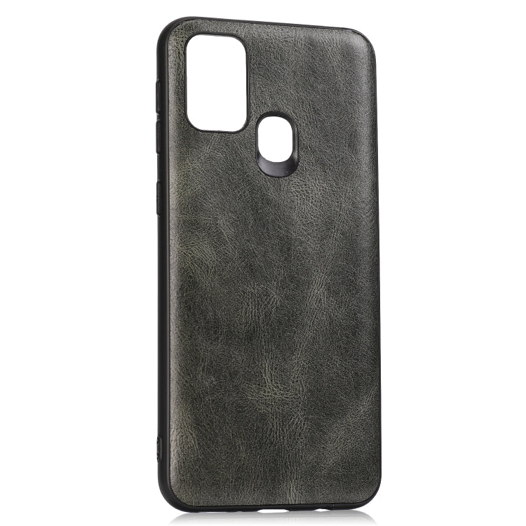 For Samsung Galaxy M31 Crazy Horse Textured Calfskin PU+PC+TPU Case