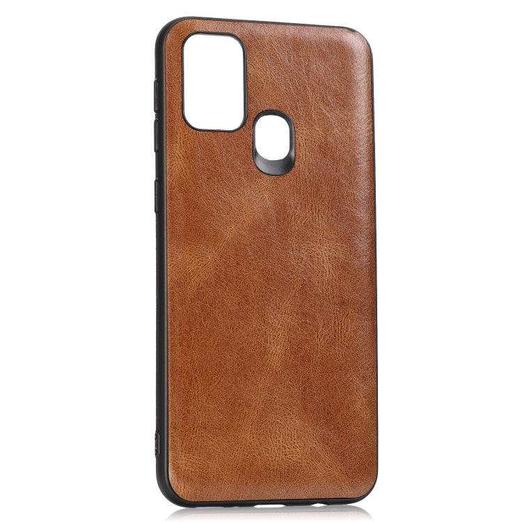 For Samsung Galaxy M31 Crazy Horse Textured Calfskin PU+PC+TPU Case