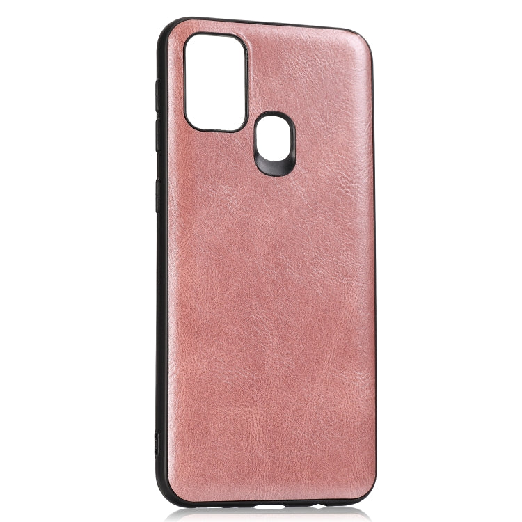 For Samsung Galaxy M31 Crazy Horse Textured Calfskin PU+PC+TPU Case