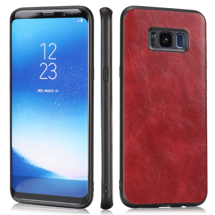 For Samsung Galaxy S8 Crazy Horse Textured Calfskin PU+PC+TPU Case