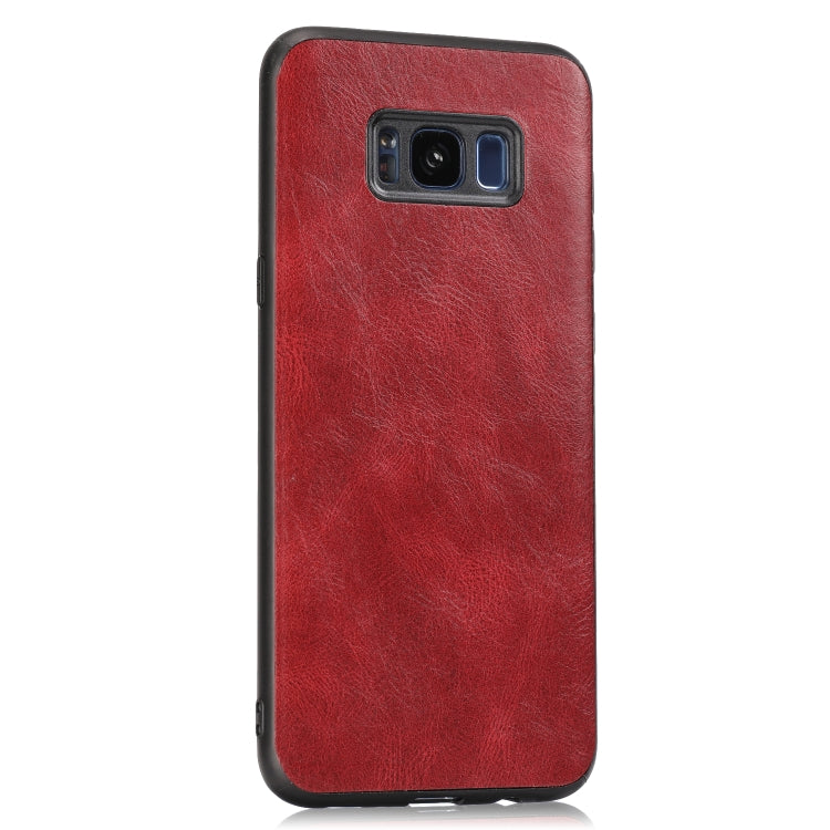 For Samsung Galaxy S8 Crazy Horse Textured Calfskin PU+PC+TPU Case