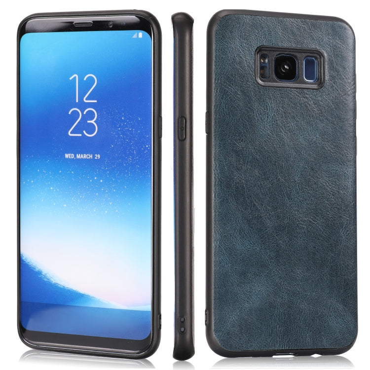 For Samsung Galaxy S8 Crazy Horse Textured Calfskin PU+PC+TPU Case