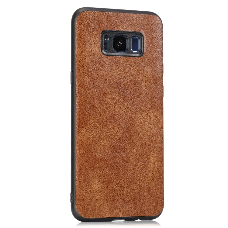 For Samsung Galaxy S8 Crazy Horse Textured Calfskin PU+PC+TPU Case