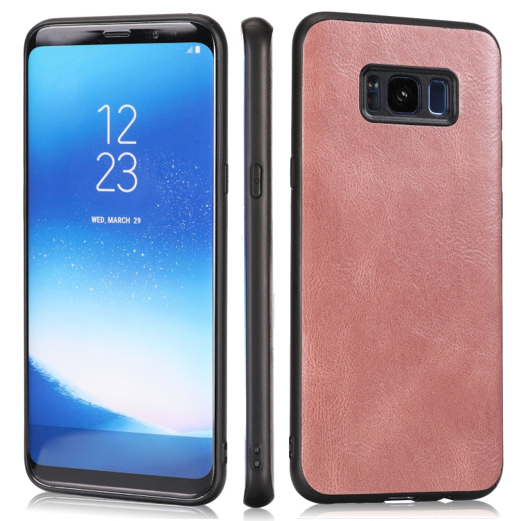 For Samsung Galaxy S8 Plus Crazy Horse Textured Calfskin PU+PC+TPU Case