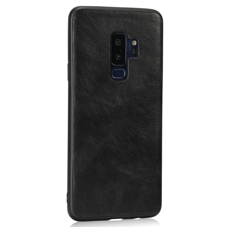 For Samsung Galaxy S9 Plus Crazy Horse Textured Calfskin PU+PC+TPU Case