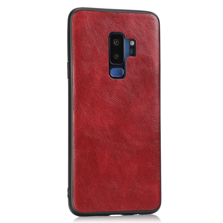 For Samsung Galaxy S9 Plus Crazy Horse Textured Calfskin PU+PC+TPU Case