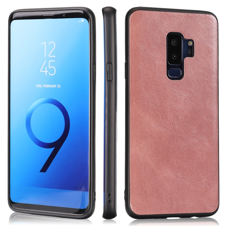 For Samsung Galaxy S9 Plus Crazy Horse Textured Calfskin PU+PC+TPU Case