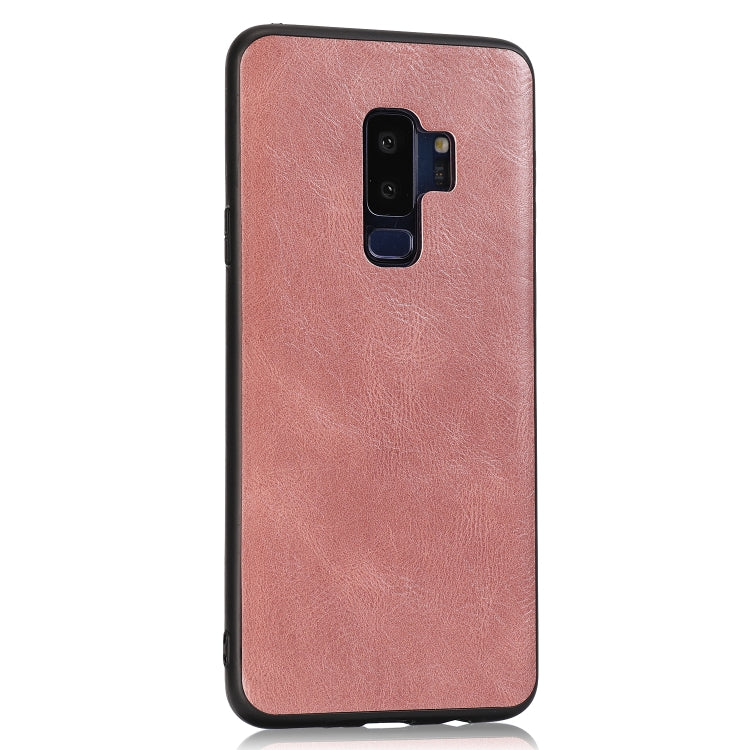 For Samsung Galaxy S9 Plus Crazy Horse Textured Calfskin PU+PC+TPU Case