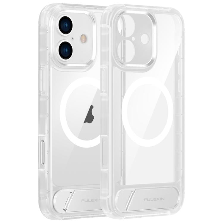 For iPhone 16 FULEXIN L1 Series Transparent MagSafe Holder Phone Case