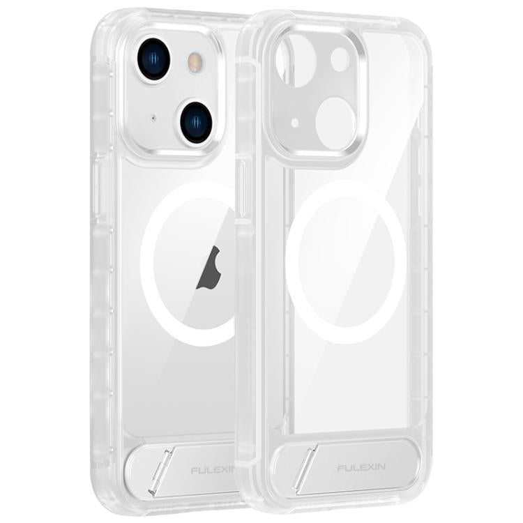 For iPhone 14 FULEXIN L1 Series Transparent MagSafe Holder Phone Case