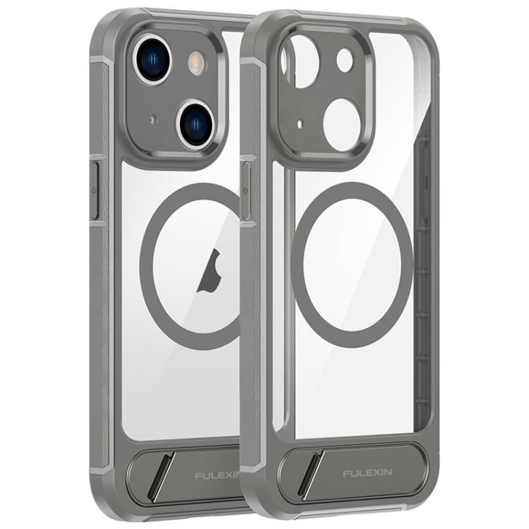 For iPhone 14 FULEXIN L1 Series Transparent MagSafe Holder Phone Case