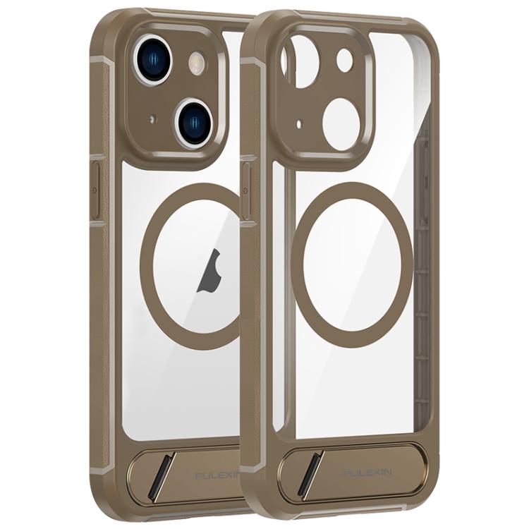 For iPhone 14 FULEXIN L1 Series Transparent MagSafe Holder Phone Case