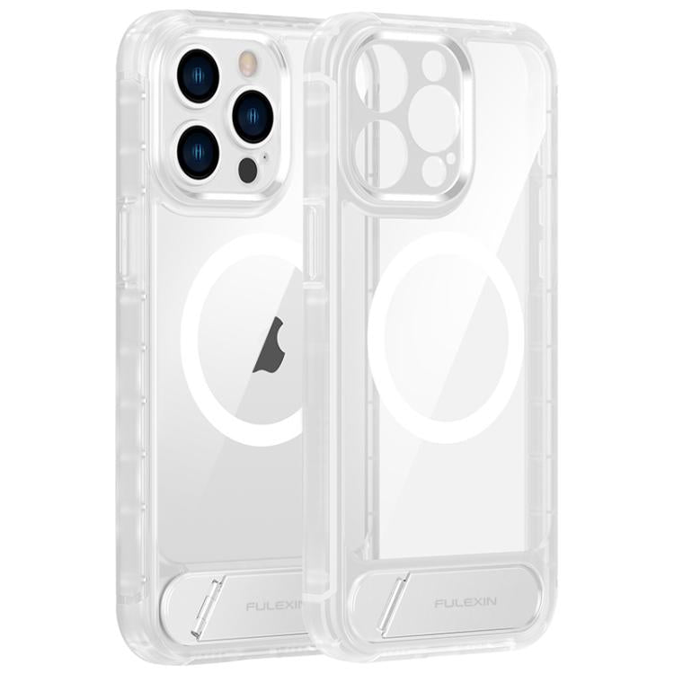 For iPhone 14 Pro Max FULEXIN L1 Series Transparent MagSafe Holder Phone Case