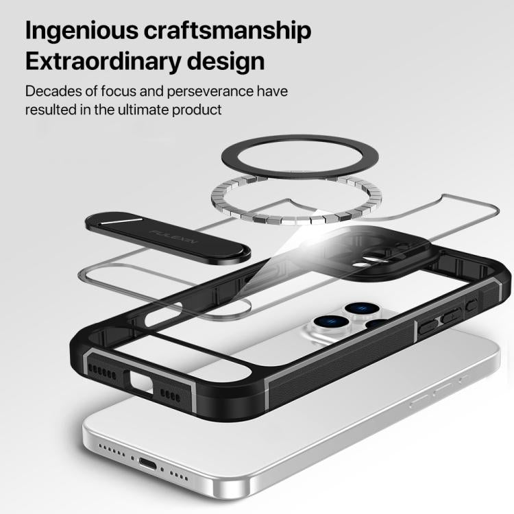 For iPhone 14 FULEXIN L1 Series Transparent MagSafe Holder Phone Case