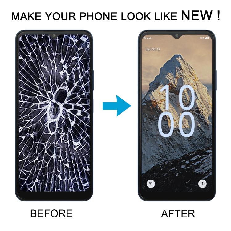 For Boost Summit 5G 2024 SN339D-SMT LCD Screen Digitizer Full Assembly with Frame - Black