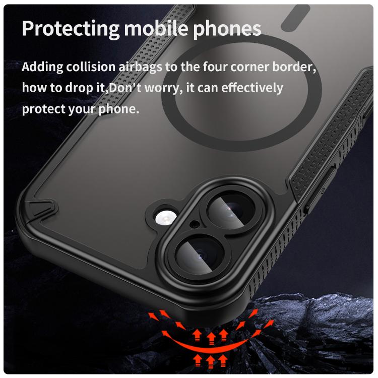 For iPhone 17 Armor Glaze MagSafe Magnetic Phone Case