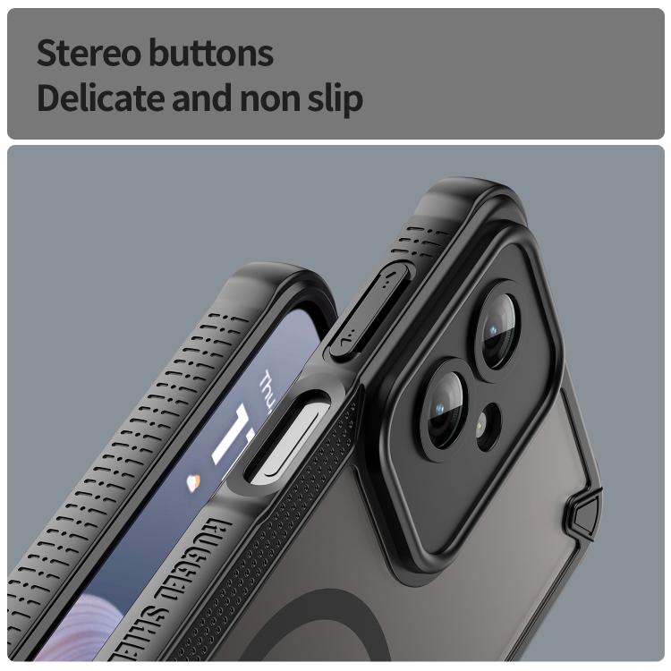 For Motorola Moto G55 5G Armor Glaze MagSafe Magnetic Phone Case