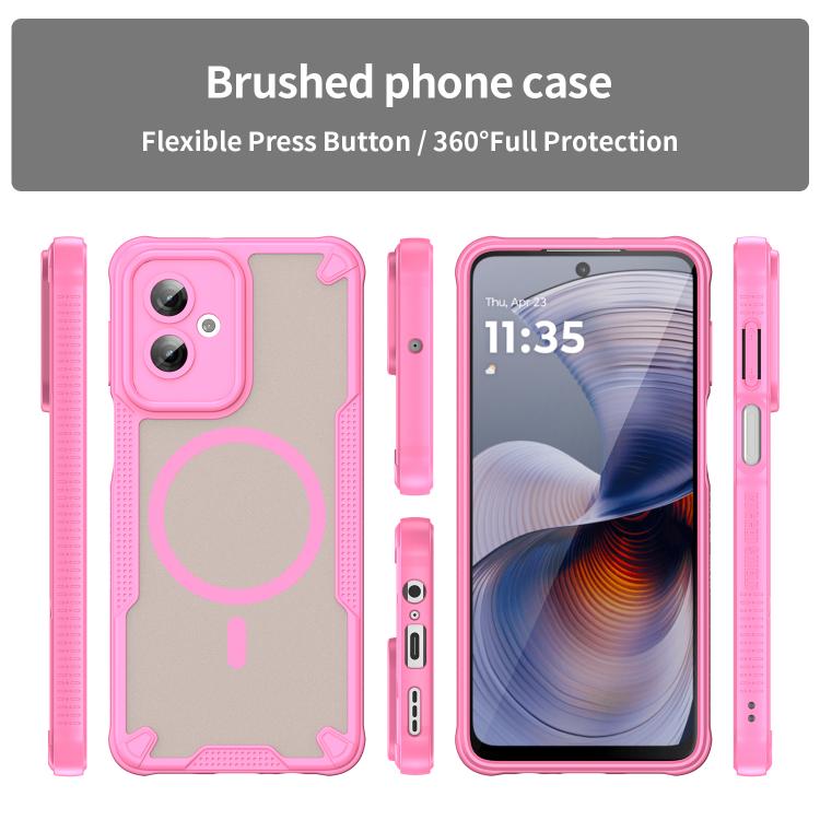 For Motorola Moto G55 5G Armor Glaze MagSafe Magnetic Phone Case