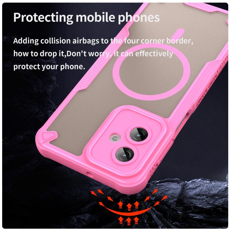 For Motorola Moto G55 5G Armor Glaze MagSafe Magnetic Phone Case