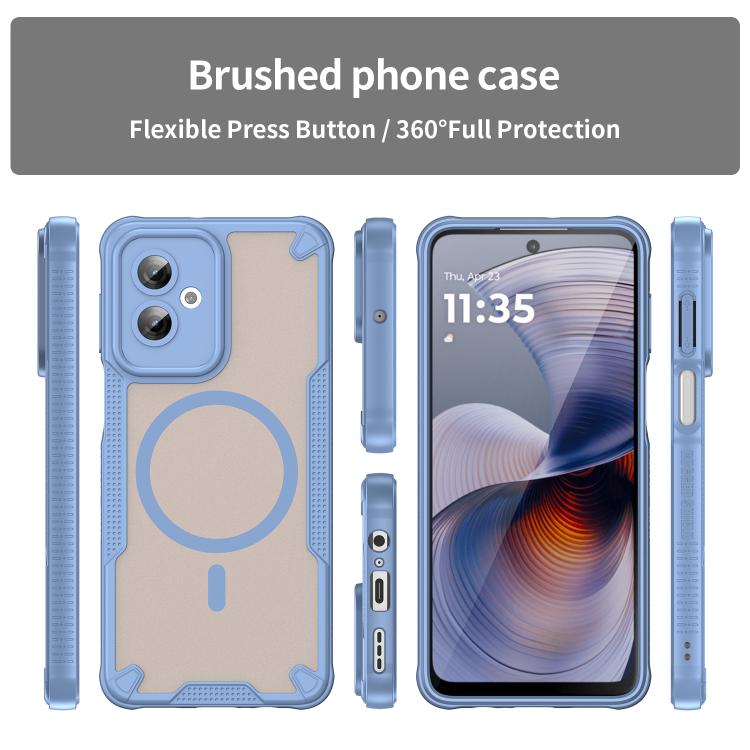 For Motorola Moto G55 5G Armor Glaze MagSafe Magnetic Phone Case