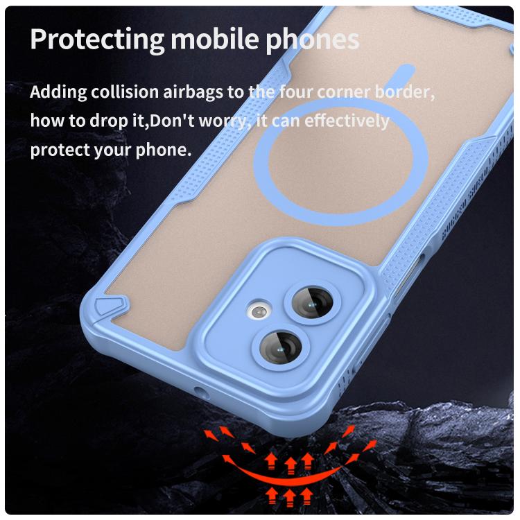 For Motorola Moto G55 5G Armor Glaze MagSafe Magnetic Phone Case