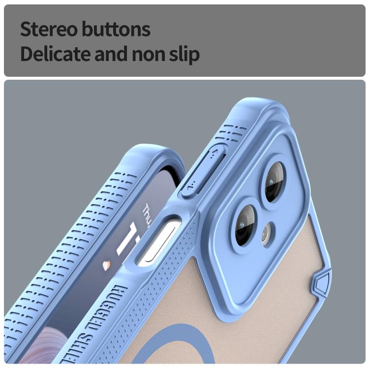 For Motorola Moto G55 5G Armor Glaze MagSafe Magnetic Phone Case