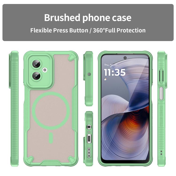 For Motorola Moto G55 5G Armor Glaze MagSafe Magnetic Phone Case
