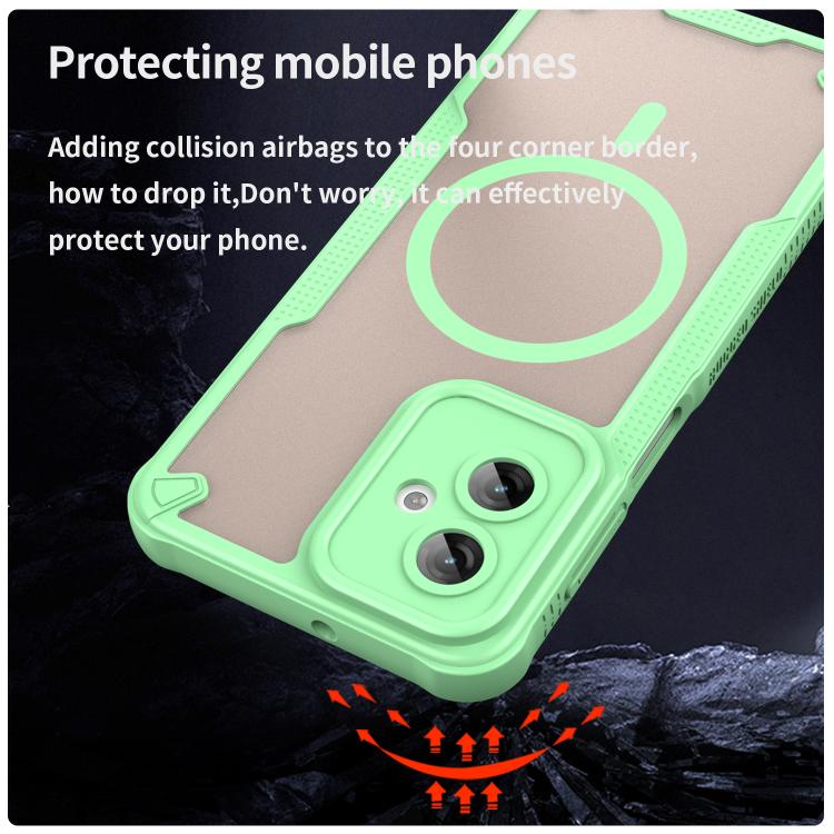 For Motorola Moto G55 5G Armor Glaze MagSafe Magnetic Phone Case