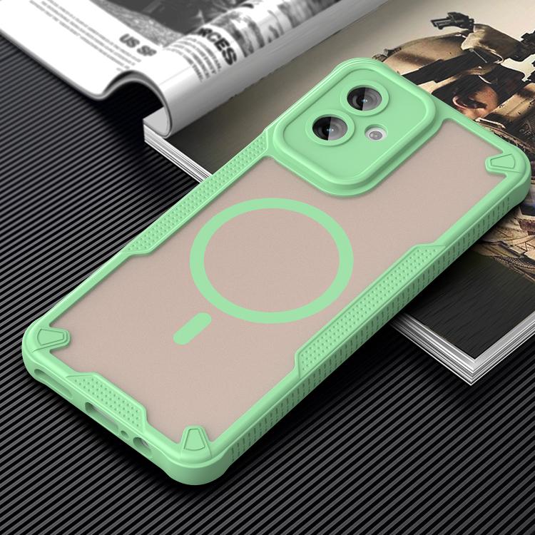 For Motorola Moto G55 5G Armor Glaze MagSafe Magnetic Phone Case